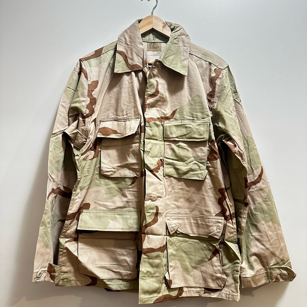 1991 Desert Storm SzM DOD Army Military DCU Camo Camouflage Shirt Combat Coat